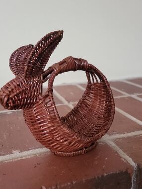 Woven Rabbit Napkin Ring - Brown